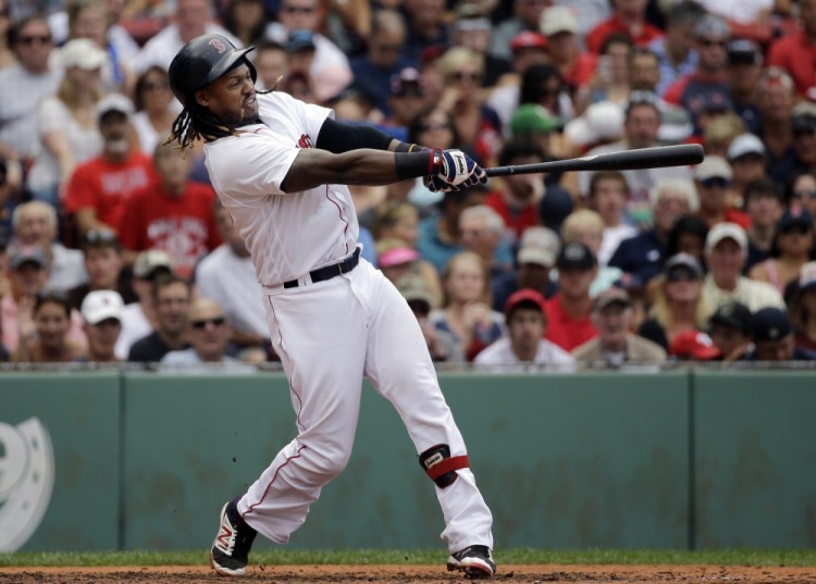 Hanley Ramirez, a strong candidate for American League Player of the Month for September, has never played in the World Series. He and the Red Sox are making a push to get there this year.