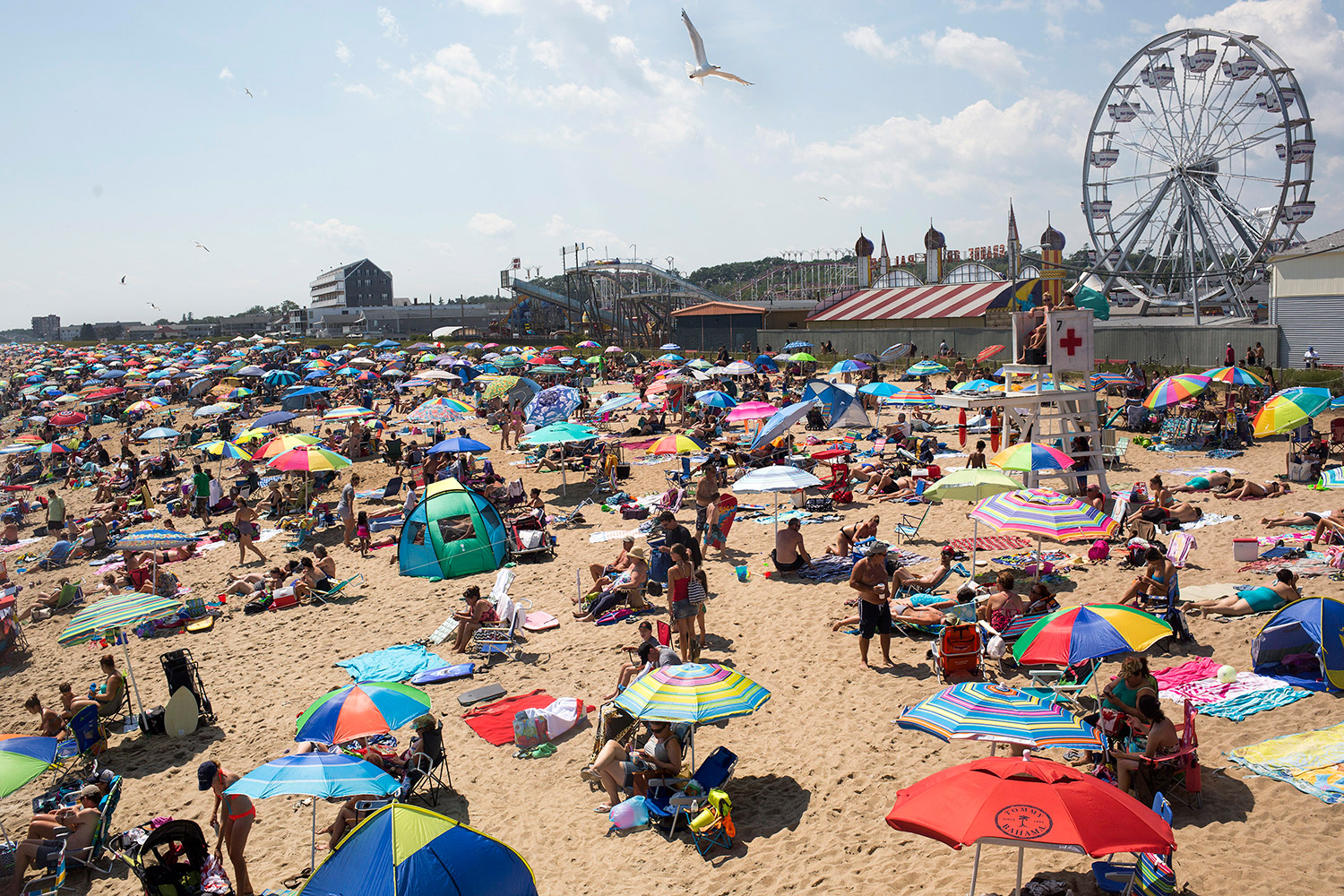 Even in what is perceived to be a down year for Canadian tourists, the beach is packed at noon on one recent summer day. A clerk at the nearby Inn at Soho Square said the slumping Canadian economy had opened the door to a new wave of first-time American guests. 