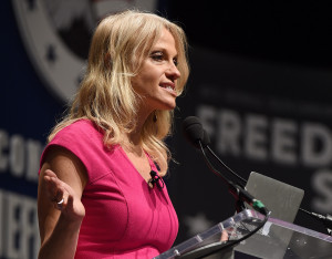 Kellyanne Conway speaks at the Freedom Summit, in Greenville, S.C., in this 2015 file photo. Republican Donald Trump promoted pollster Conway to campaign manager.