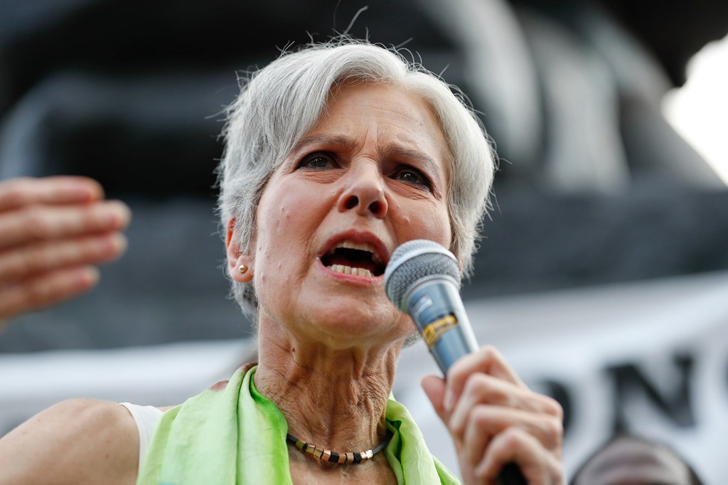 Jill Stein, the Green Party presidential nominee, speaks at a rally in Philadelphia on July 27, during the Democratic National Convention.
Associated Press/Alex Brandon