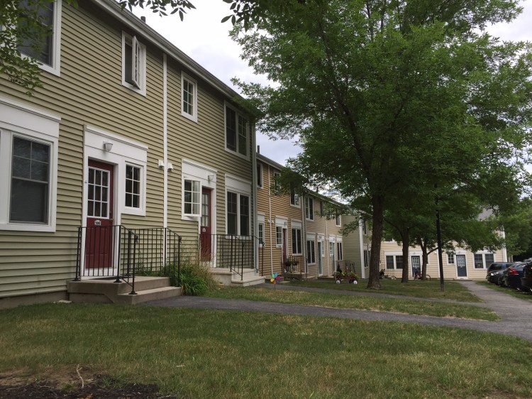 Anti-Muslim threats were found at this apartment complex on Prospect Street in Westbrook on Wednesday. 