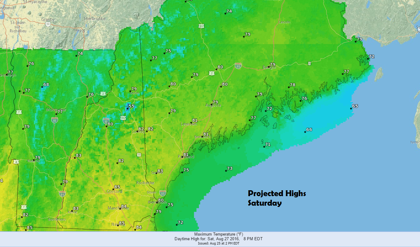 Great beach weather on Saturday with temperatures warm even at the shore