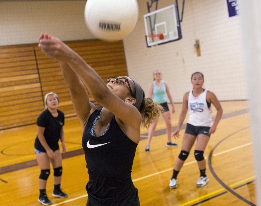 Junior Kristal Gonzalez and her Deering High teammates are part of the growth of high school volleyball in Maine. The Rams were one of four new programs in 2015, and this year there are six more new teams, with most competing in Class A.
