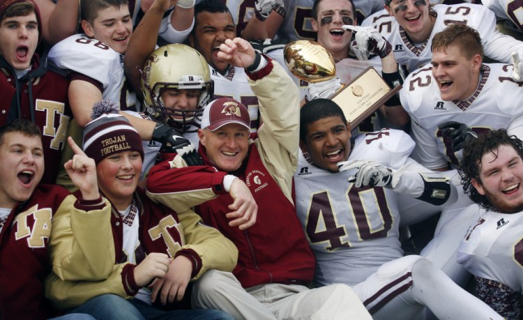 Thornton Academy Coach Kevin Kezal will be looking for the same resting place on the Saturday before Thanksgiving – with his players celebrating another Class A state championship. Kezal and the Golden Trojans will be seeking their fourth state title in five years.