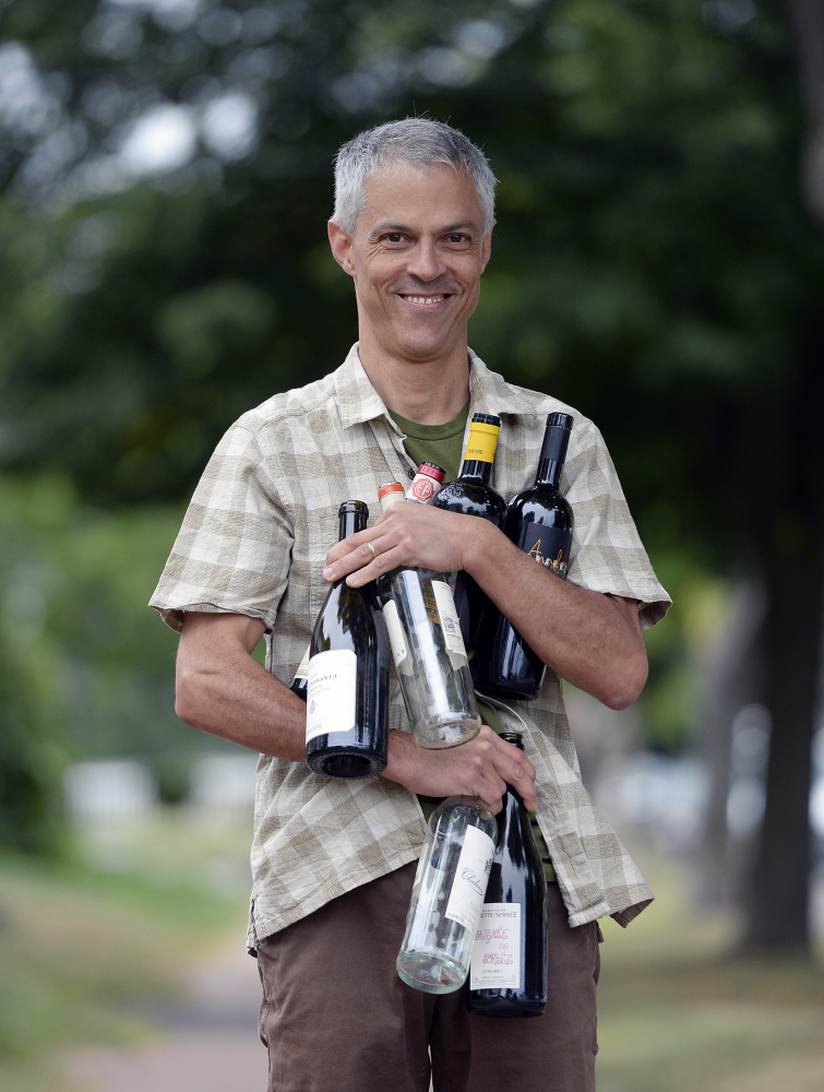 Joe Appel with some of his favorite wines.
