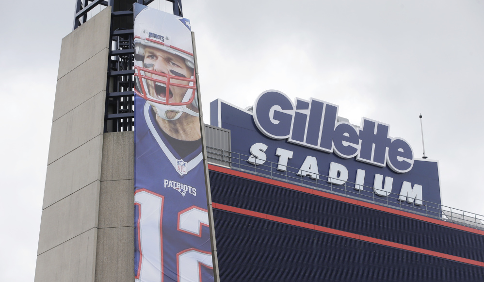 Tom Brady won't be at Gillette Stadium for the first three home games of the season, but beware. His face will still be watching. And watching. And watching …