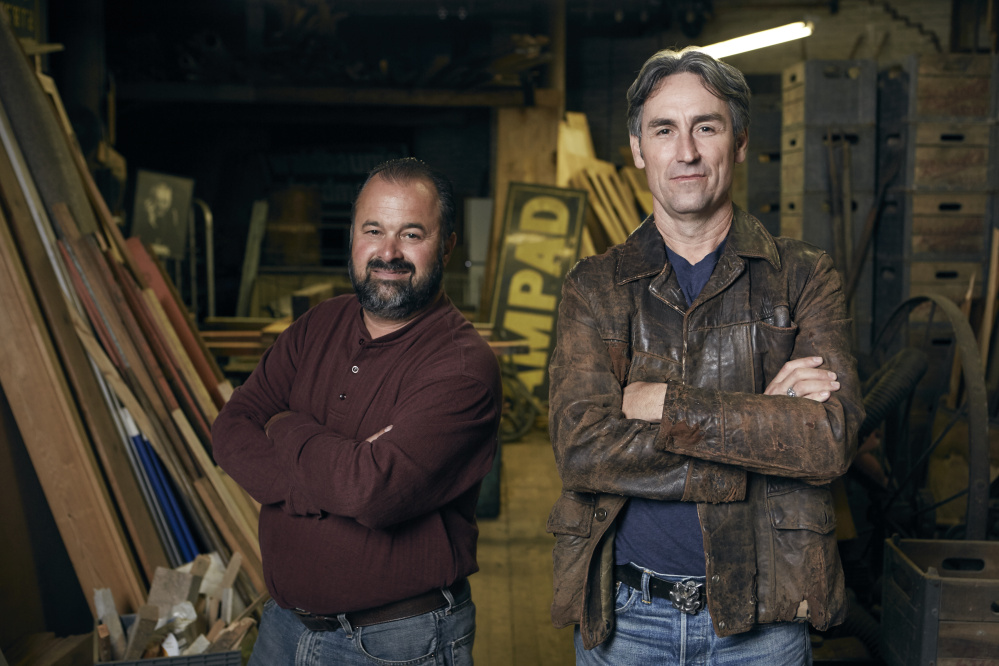 Frank Fritz, left, and Mike Wolfe are returning to Maine this fall to film episodes of "American Pickers," a History channel show that features the hunt for valuable antiques.
