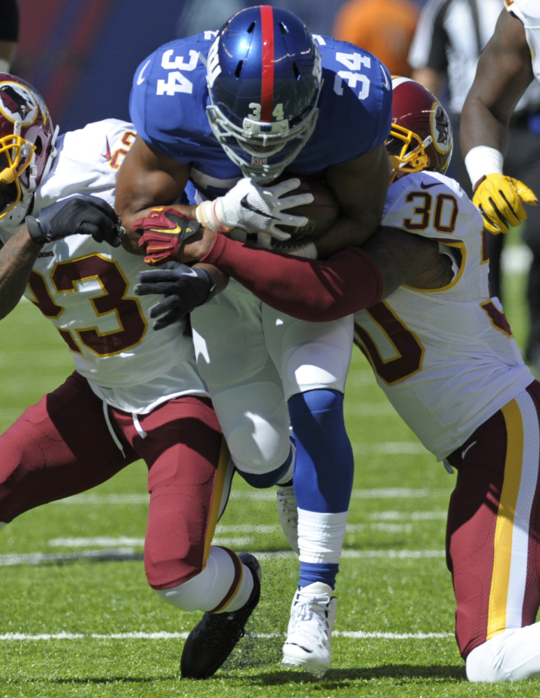 Giants running back Shane Vereen could miss the rest of the season after having triceps surgery Monday.