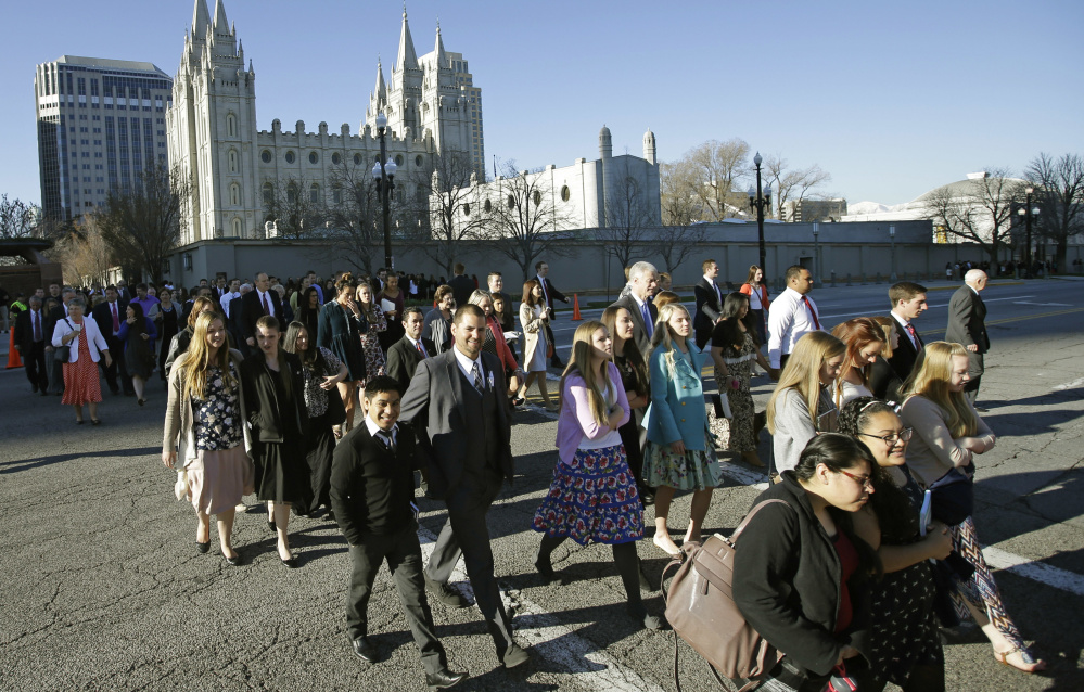 More than 100,000 Mormons are expected to attend at least one of five sessions of the semi-annual church conference this weekend in Salt Lake City. The church is expected to address several hot-button social issues.