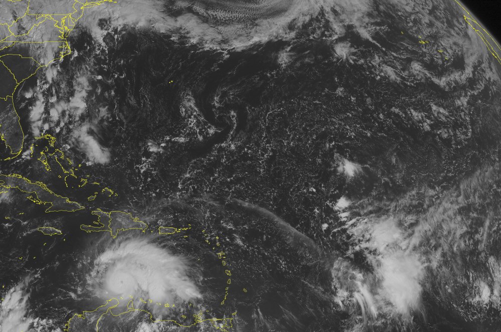This NOAA satellite image taken Friday at 09:45 a.m. shows Hurricane Matthew over the south-central Caribbean Sea.