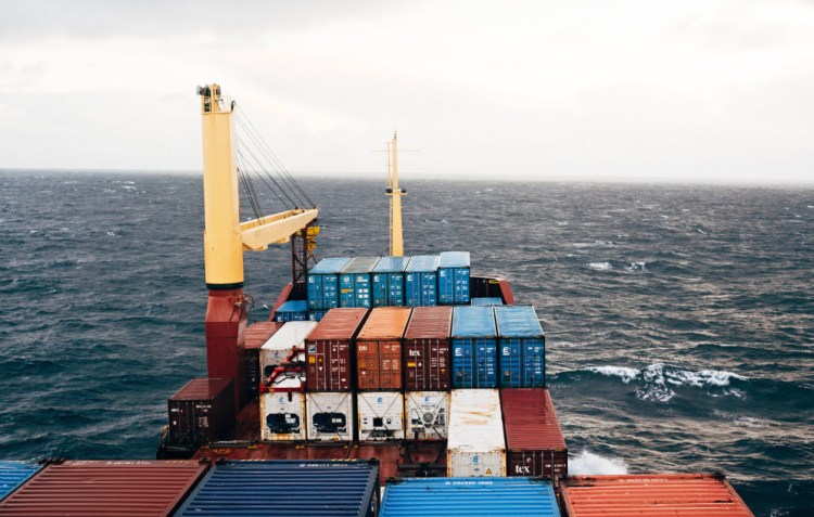 Photographer Justin Levesque traveled to Iceland on an Eimskip freighter as part of a program run by the company. Photos from Levesque's journey are on display in Congress Square – in a shipping container.
