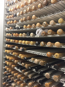 Bats in storage at the Baseball Hall of Fame and Museum in Cooperstown, New York, were among the items inventoried by Portland-based HistoryIT for the Hall of Fame's digital archive project. Photo courtesy Kristen Gwinn-Becker