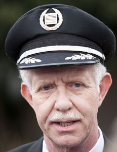 Then-US Airways pilot Capt. Chesley "Sully" Sullenberger, speaking to reporters in Charlotte, N.C., announces his retirement on March 10, 2010.