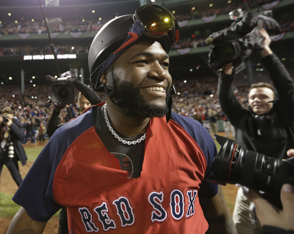 The Red Sox hope to send designated hitter David Ortiz out a champion, just as he was in 2013, the last time expectations were this high for Boston.