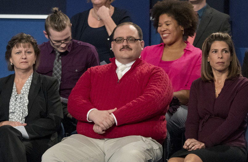 Kenneth Bone, center, a questioner at the second presidential debate, expressed qualms about Hillary Clinton's energy policy, but does he really think Donald Trump can keep his promise to protect miners' jobs?
