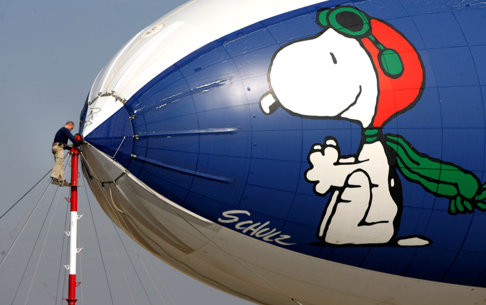 When Snoopy isn't imagining himself as a World War 1 flying ace taking on the Red Baron, he serves as the MetLife icon on blimps providing overhead views at numerous sports events.