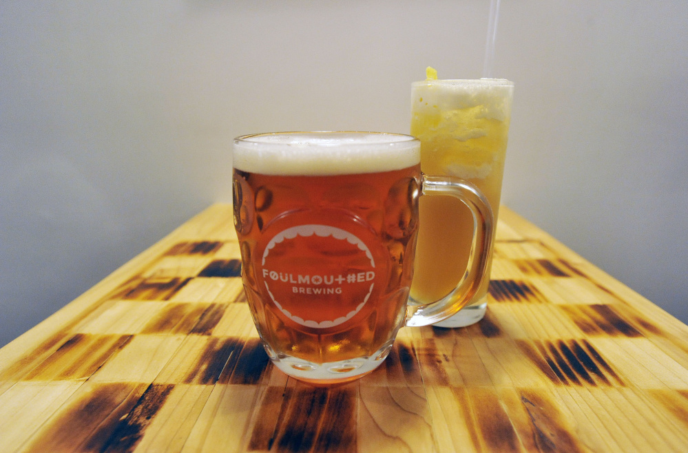 Brat, a German-style session ale, and an Autumn Fizz, with dry-hopped bourbon, apple cider, ginger syrup, lemon and club soda.
