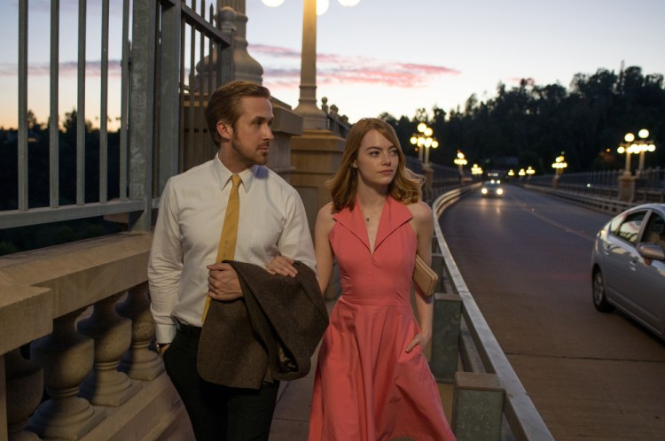 Ryan Gosling as Sebastian and Emma Stone as Mia in a scene from the movie "La La Land," directed by Damien Chazelle.