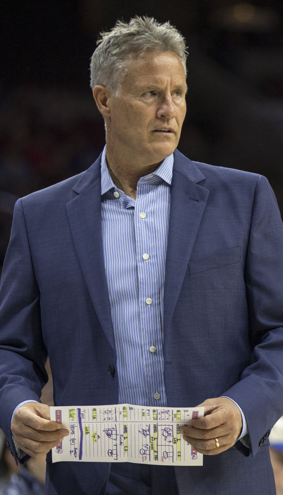 Brett Brown has a 47-199 record in three seasons as the head coach in Philadelphia. The 76ers tanked three straight seasons and have struggled with injuries during Brown's time.