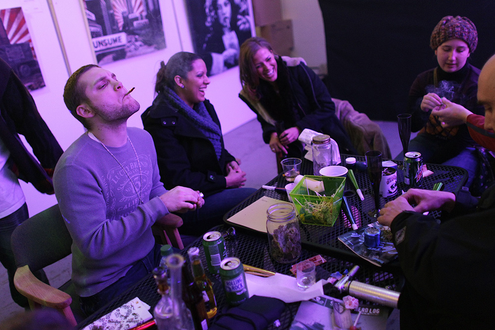 Club 64, a marijuana social club in Denver, celebrated its opening on New Year's Eve 2012.