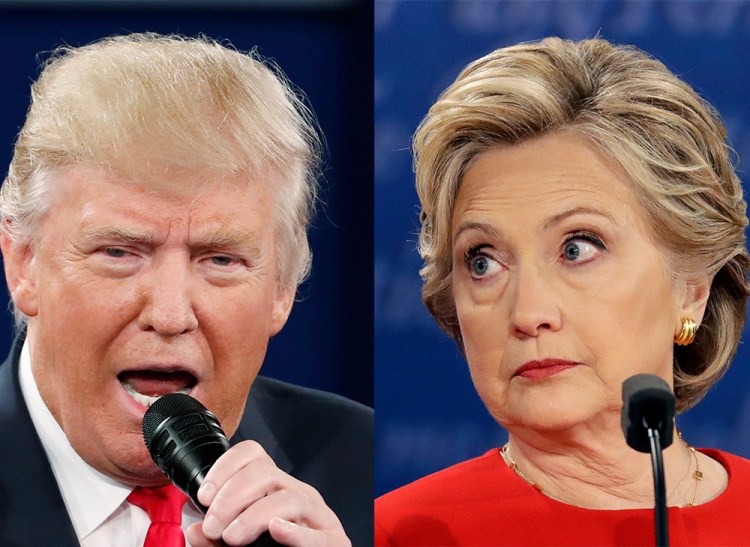 The last in a trio of presidential debates, Wednesday's contest in Las Vegas comes just under three weeks from Election Day. <em>Photos by Reuters, left, and Associated Press</em>