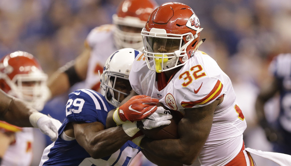Running back Spencer Ware of the Kansas City Chiefs won't be able to play Sunday against the Jacksonville Jaguars because he hasn't been cleared to return following a concussion.