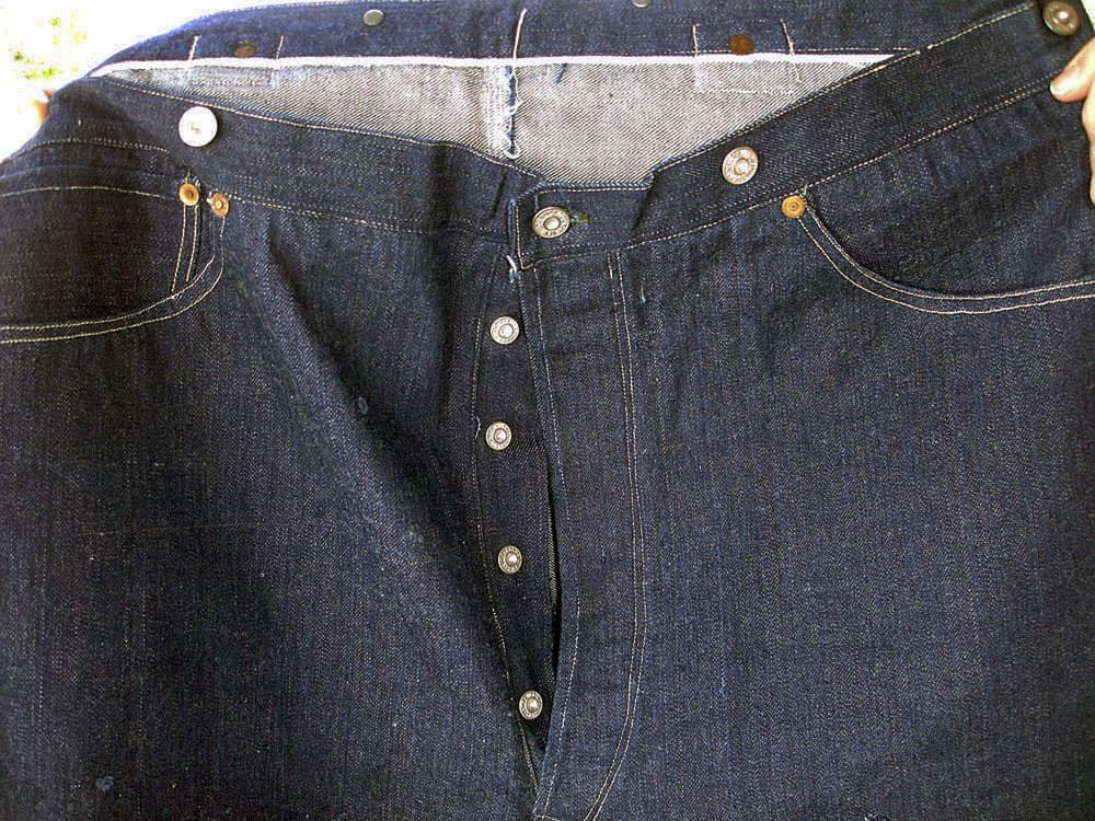 This pair of 1893 Levi-Strauss denim blue jeans in pristine condition will go up for auction in the near future. The jeans were ordered for Solomon Warner, a businessman and pioneer of the Arizona Territory.