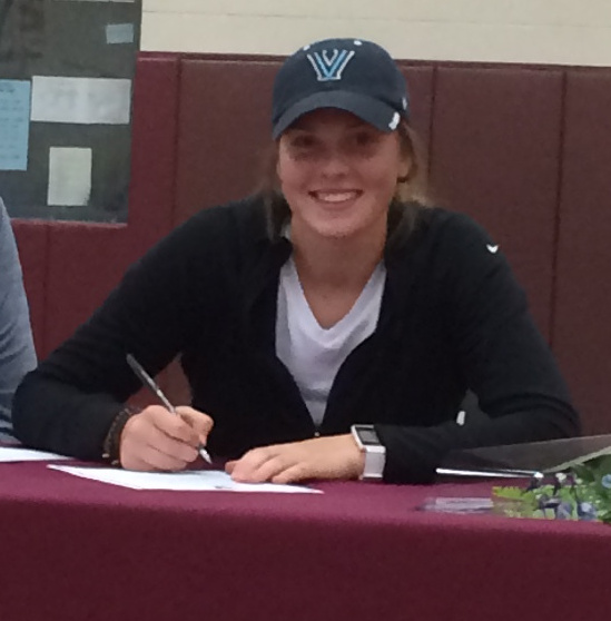 Emily Esposito of Gorham decided in May to play basketball for Villanova, and Wednesday made it official.