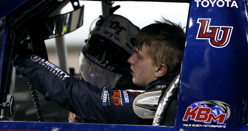 Rookie driver William Byron had a tough break Nov. 12 when his engine blew in the NASCAR Trucks race at Avondale, Ariz. Despite six wins this season, Byron was eliminated from a chance to race for the Trucks title.