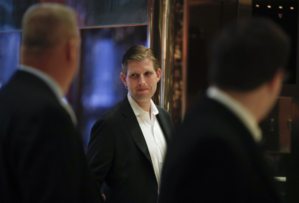 Eric Trump, the president-elect's son, raised expectations of imminent progress Wednesday, telling reporters in the morning that appointments were "likely" to come during the day. Then, other Trump aides suggested a slower pace.