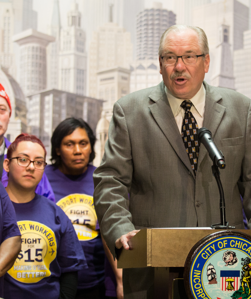Tom Balanoff, president of SEIU Local 1, says he expects disruptions from a strike by workers at Chicago's O'Hare International Airport.