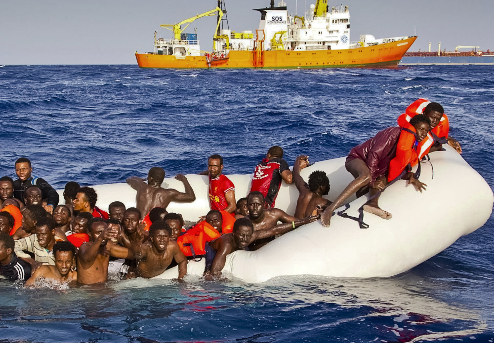 Migrants are rescued in April off Italy. An estimated 340 have died or gone missing in four shipwrecks in recent days.