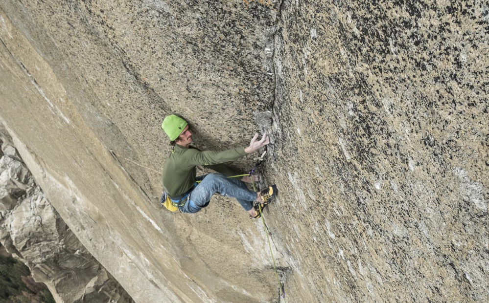 Adam Ondra navigates a pitch on the Dawn Wall of El Capitan in Yosemite National Park, Calif earlier this month. The Czech climber took the most difficult route to the top of one of the world's most challenging rock faces.