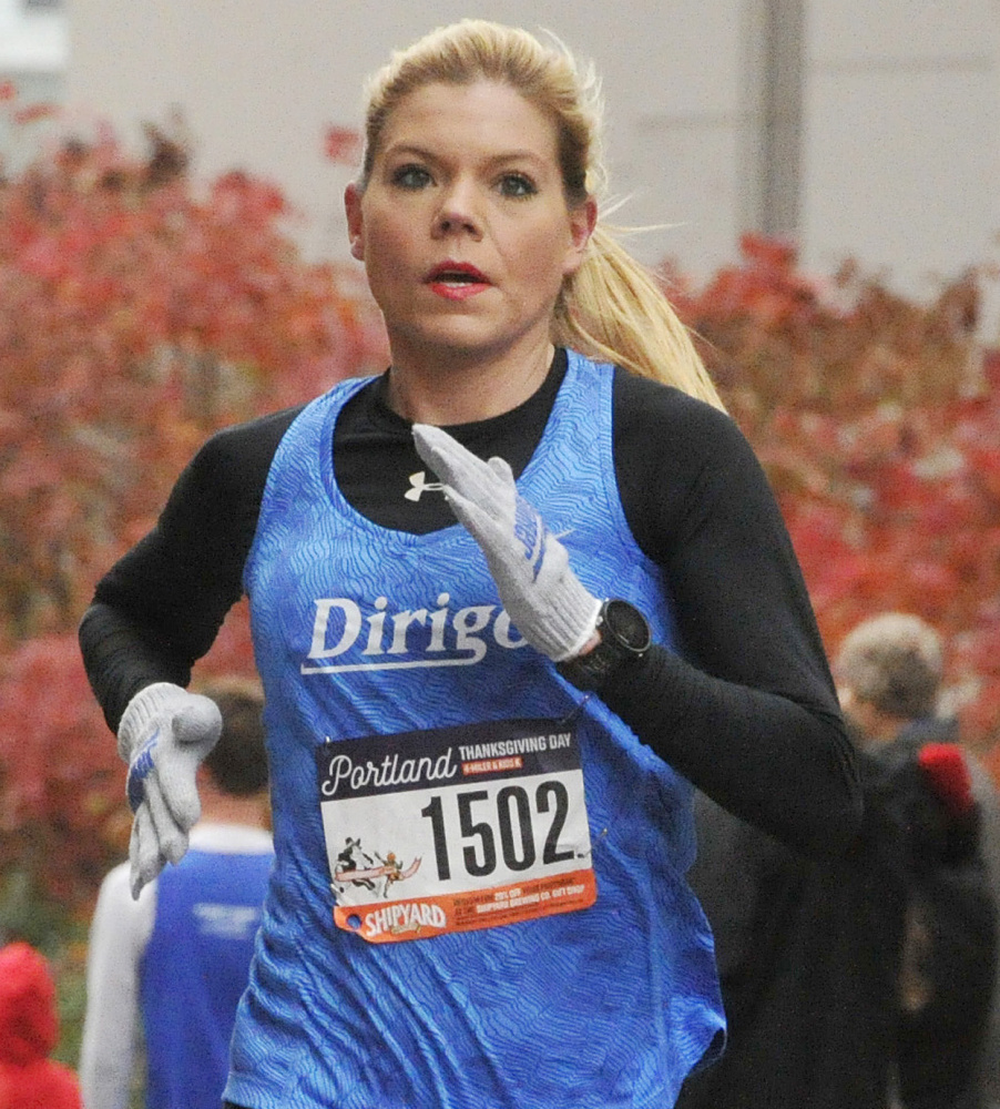 Erica Jesseman of Scarborough was the top finisher among women on Thursday, finishing in 22 minutes, 14 seconds.