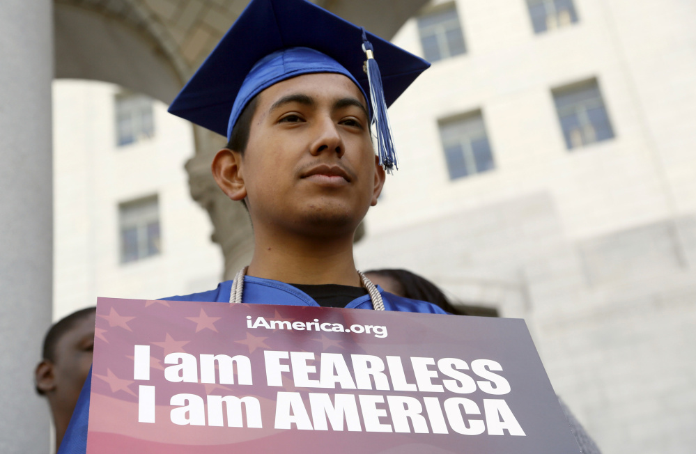 Immigrant Jose Montes attends a 2015 event in Los Angeles on an Obama administration program that gives undocumented students a temporary reprieve from deportation. Donald Trump's pledge to end the program would affect nearly 750,000 young people.