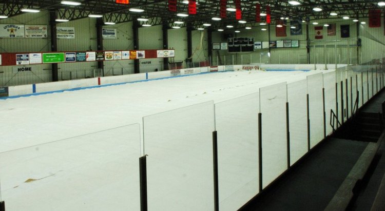The interior of Sukee Arena in Winslow, seen Thursday, is experiencing problems with equipment it uses to make ice for the hockey season.