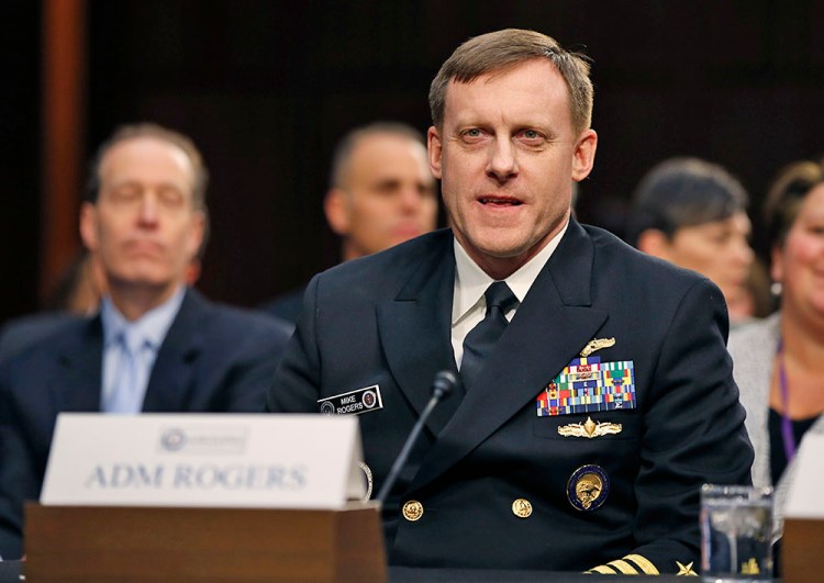 National Security Agency Director Adm. Michael Rogers speaks at a Senate Intelligence Committee's hearing on worldwide threats on Feb. 9 on Capitol Hill. <em>Associated Press/Alex Brandon</em>