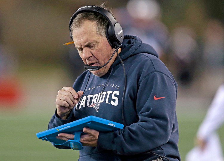 New England Patriots head coach Bill Belichick: "I have multiple friendships that are important to me and that's what that was about. So it's not about politics, it's about football." <em>Associated Press/Charles Krupa</em>