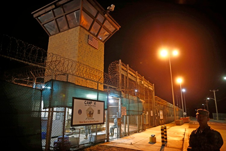 The entrance to Camp VI detention facility at Guantanamo Bay Naval Base, Cuba, in a Nov. 20, 2013, photo. Currently, there are 60 prisoners remaining at the facility, with only a third of them cleared for release. <em>Associated Press/Charles Dharapak</em>