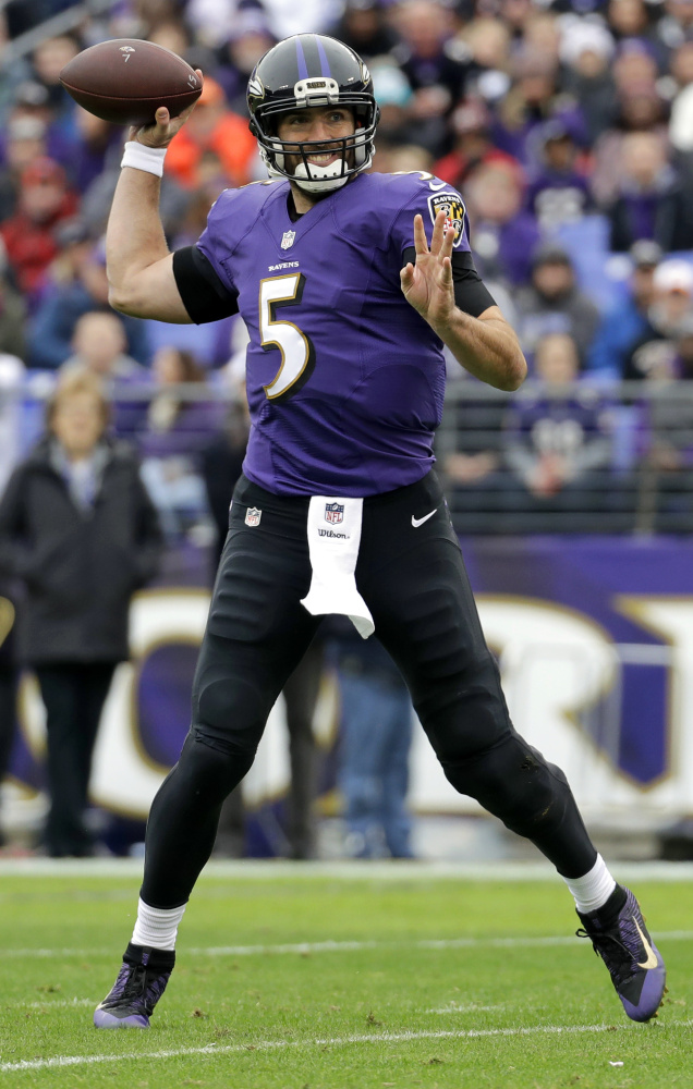 Ravens quarterback Joe Flacco racked up a franchise record 36 completions in a convincing 38-6 win over Miami on Sunday.