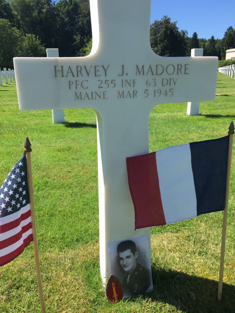 "I was able to give him his moment," said teacher Shane Gower about Pfc. Harvey Madore, killed in France in 1945. 