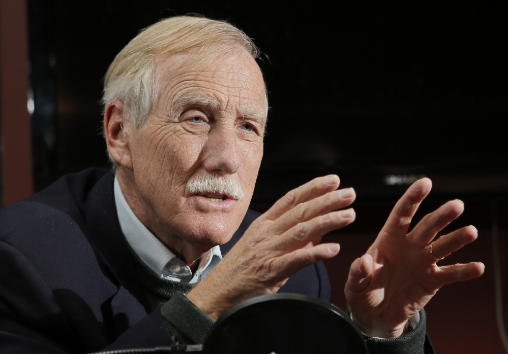 Sen. Angus King says he will work with President Trump, but intends to fight hard on issues where he disagrees.