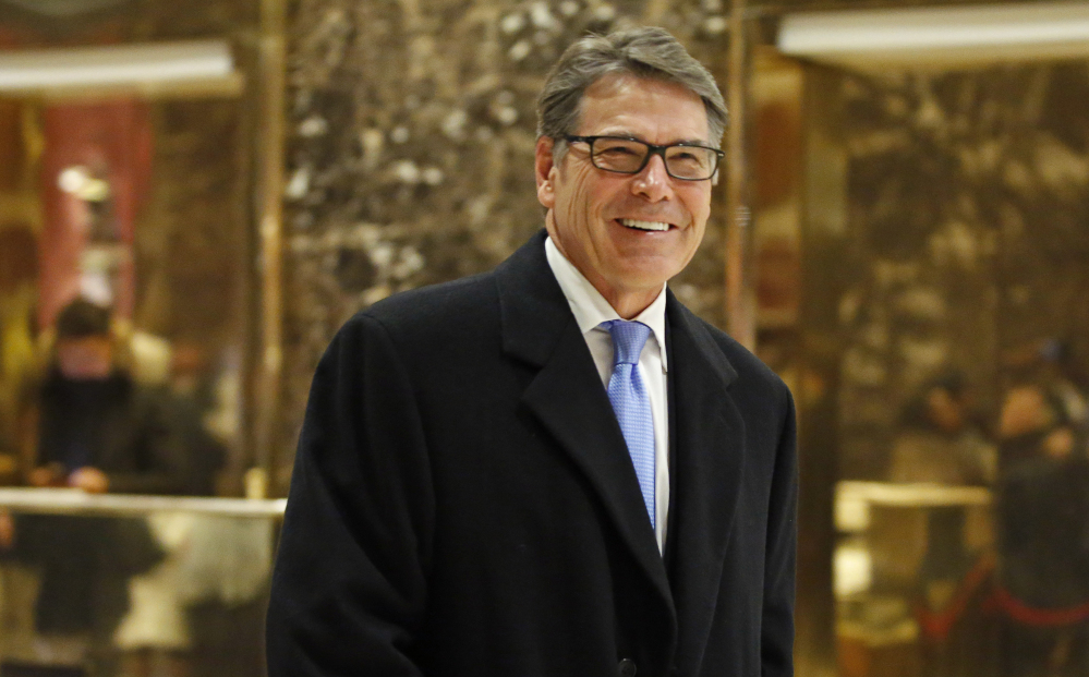 Former Texas Gov. Rick Perry is President-elect Donald Trump's choice to become Energy secretary.