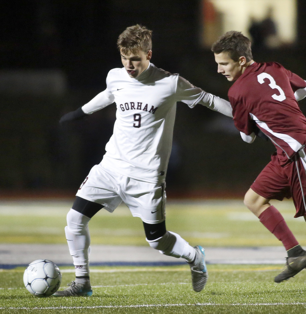 Jackson Fotter scored 65 goals in his career at Gorham, including 31 this season to help the Rams make it to the Class A state championship game. And even with a loss to Bangor on penalty kicks, Fotter has "no regrets."