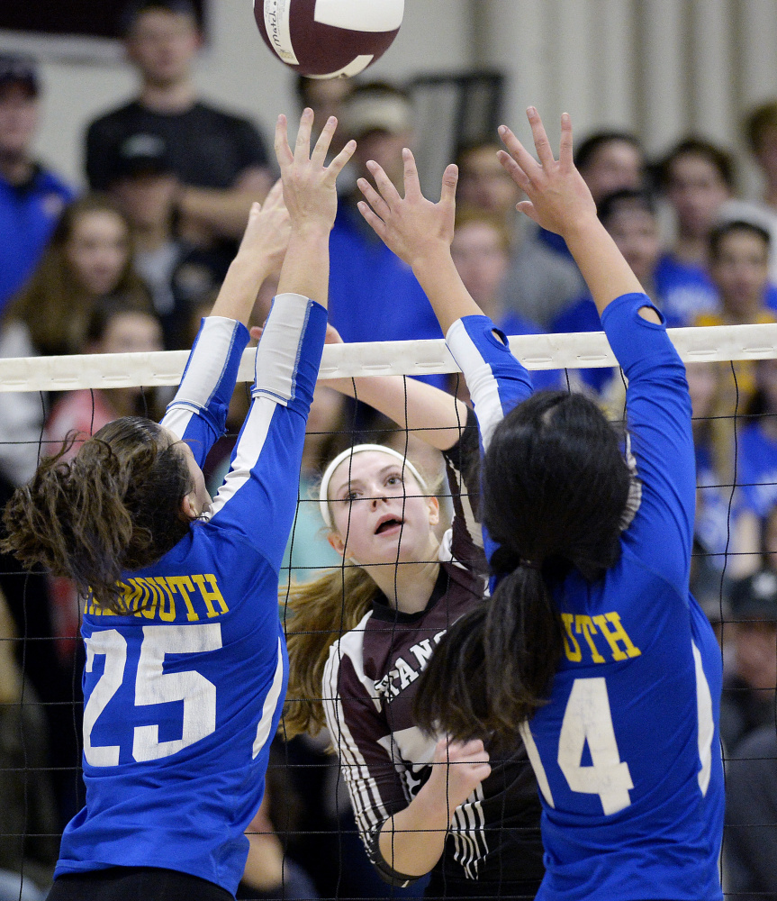 Kayley Cimino focused much of her effort this season on helping her teammates improve, but she also collected 180 kills and 82 aces while leading Greely to the Class A state championship.