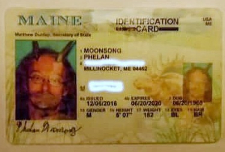 The state of Maine ultimately allowed Millinocket resident Phelan Moonsong to wear a pair of goat horns in his license photo. Moonsung said he was "elated" when his ID arrived.