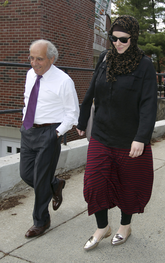 Katherine Russell, right, widow of Tamerlan Tsarnaev, says she had no knowledge of the bombing plot beforehand.