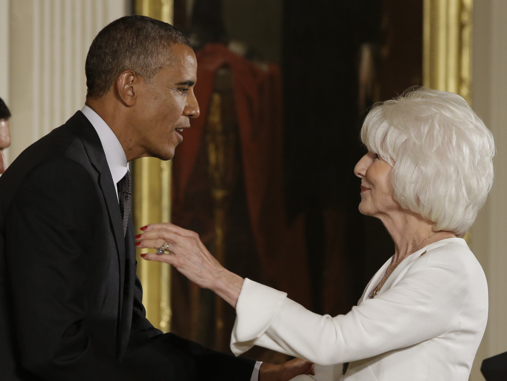 President Obama awards the 2013 National National Humanities Medal to Diane Rehm, radio host, at the White House in 2014.
Associated Press/Jacquelyn Martin