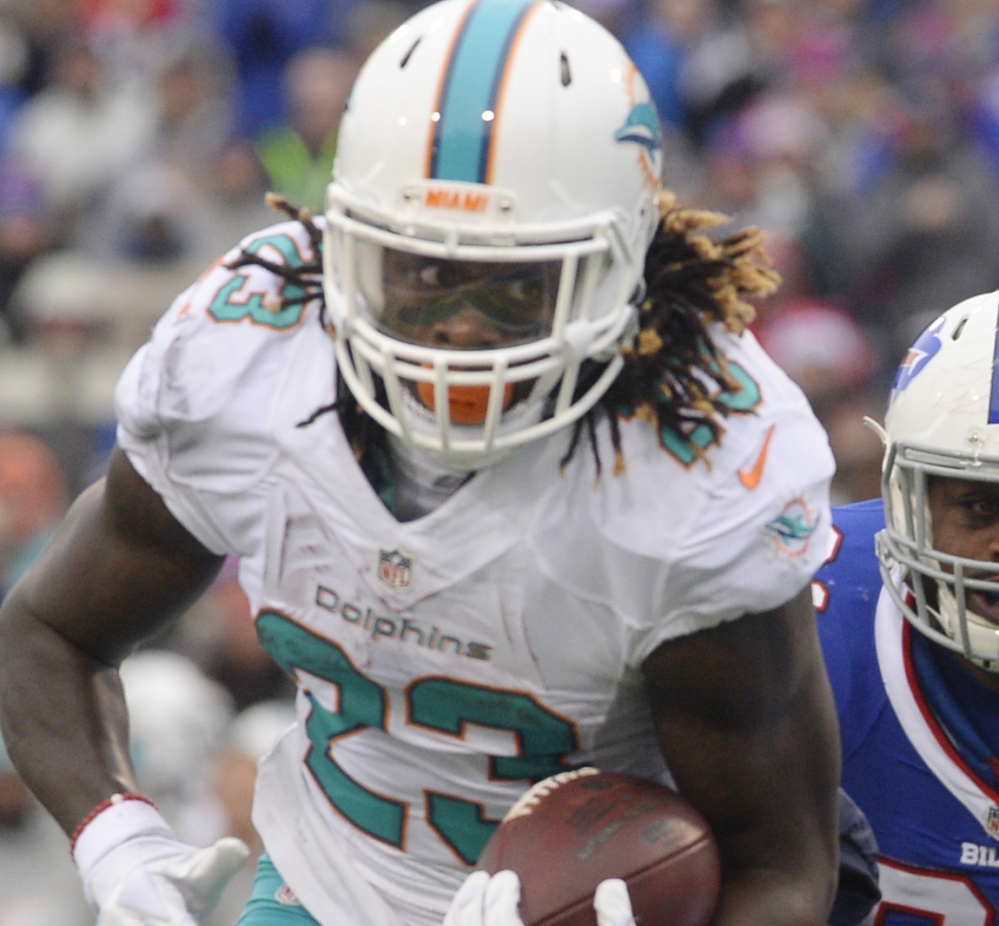 Dolphins running back Jay Ajayi surpassed the 200-yard mark for the third time this season.