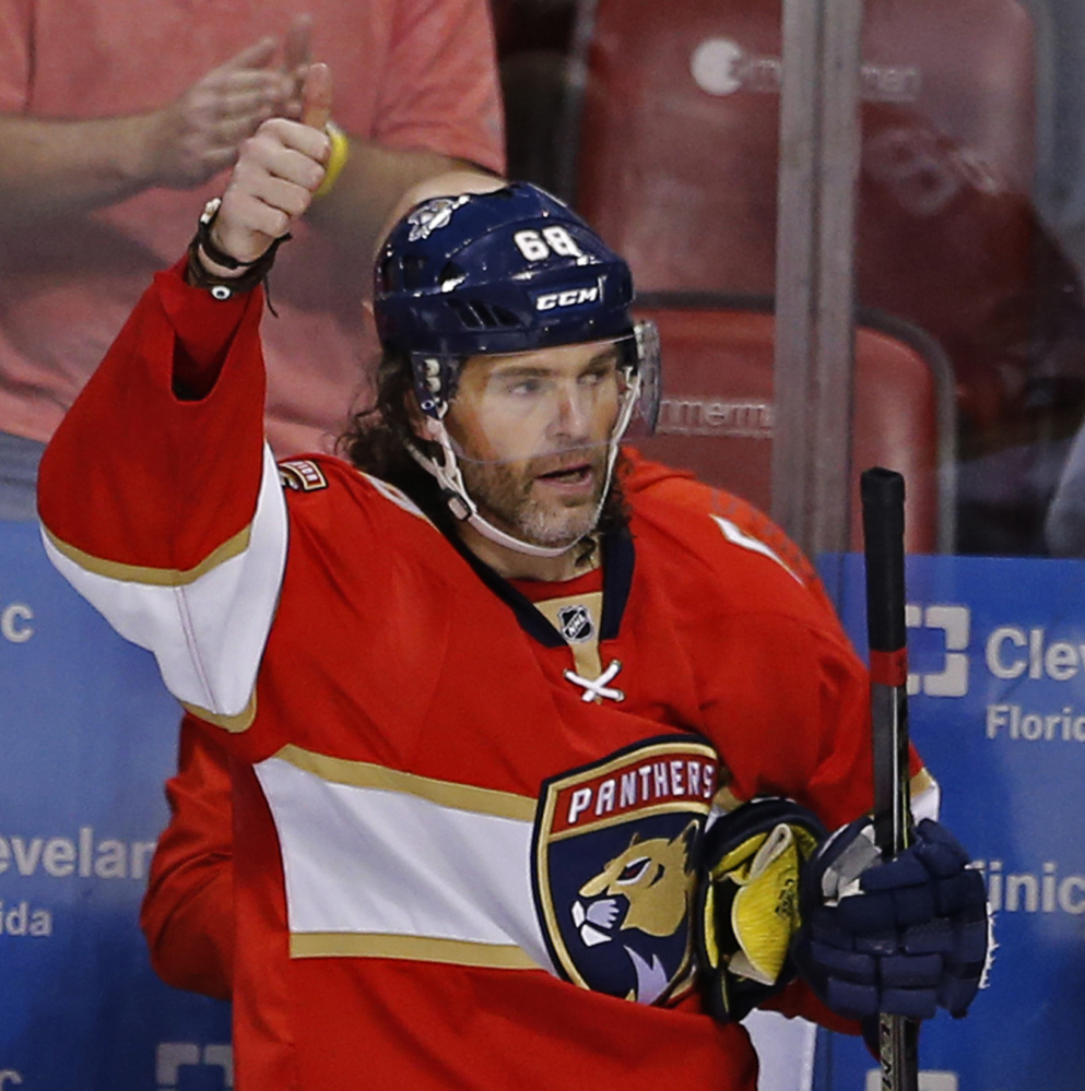 It's been a thumbs-up career for Jaromir Jagr, 44, now with the Florida Panthers. He'll never catch Wayne Gretzky – who ever could? – but is second in points and continuing to climb in other statistical categories.